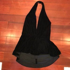 Free People Velvet Halter Blouse